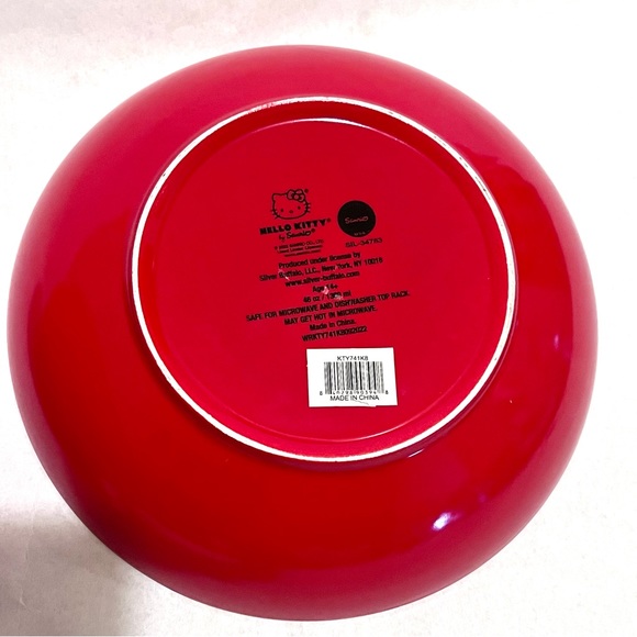 Hello Kitty Set of 4 Large Ceramic Bowls Red/White - Picture 5 of 9